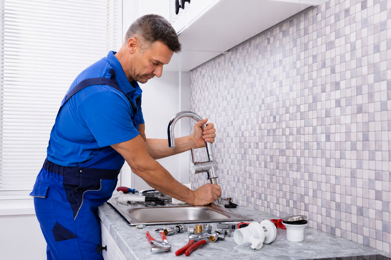 Plumbing Ninja technician at work